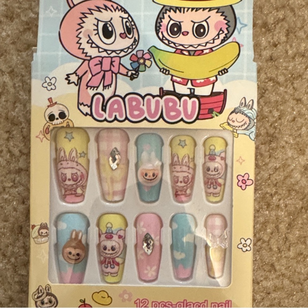 LABUBU Pastel Press-On Nails Set, NEW - Picture 3 of 5